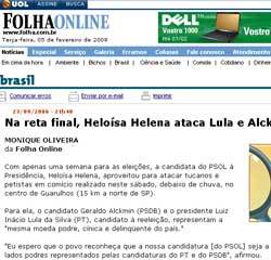 Folha Online - Especial - 2006 - Eleições